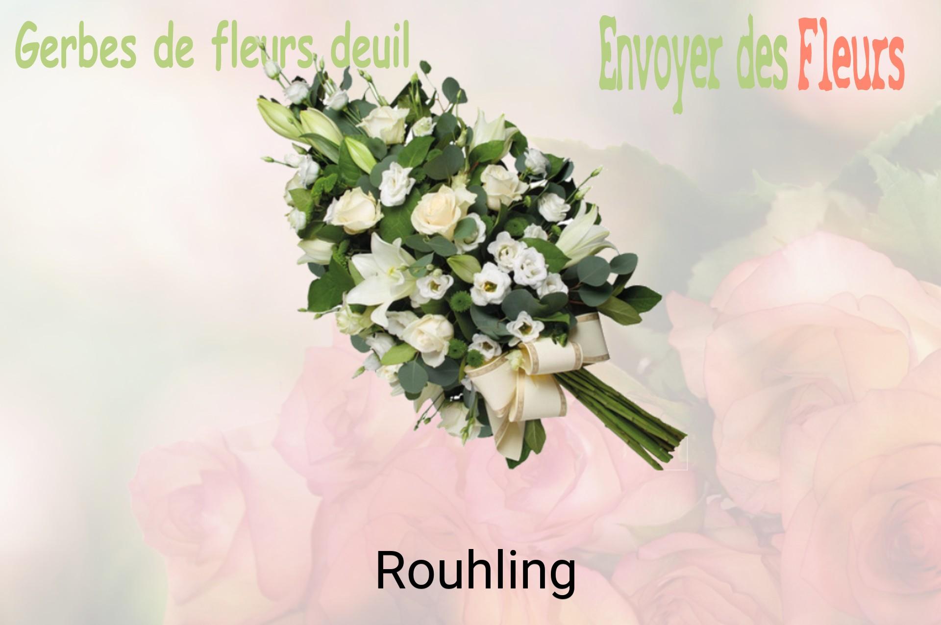 Gerbe de fleurs de deuil livrée à Rouhling
